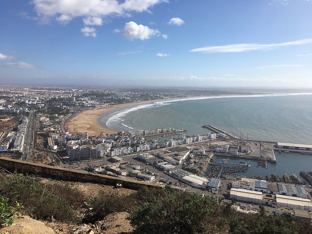 La baie d’Agadir depuis la Kasbah